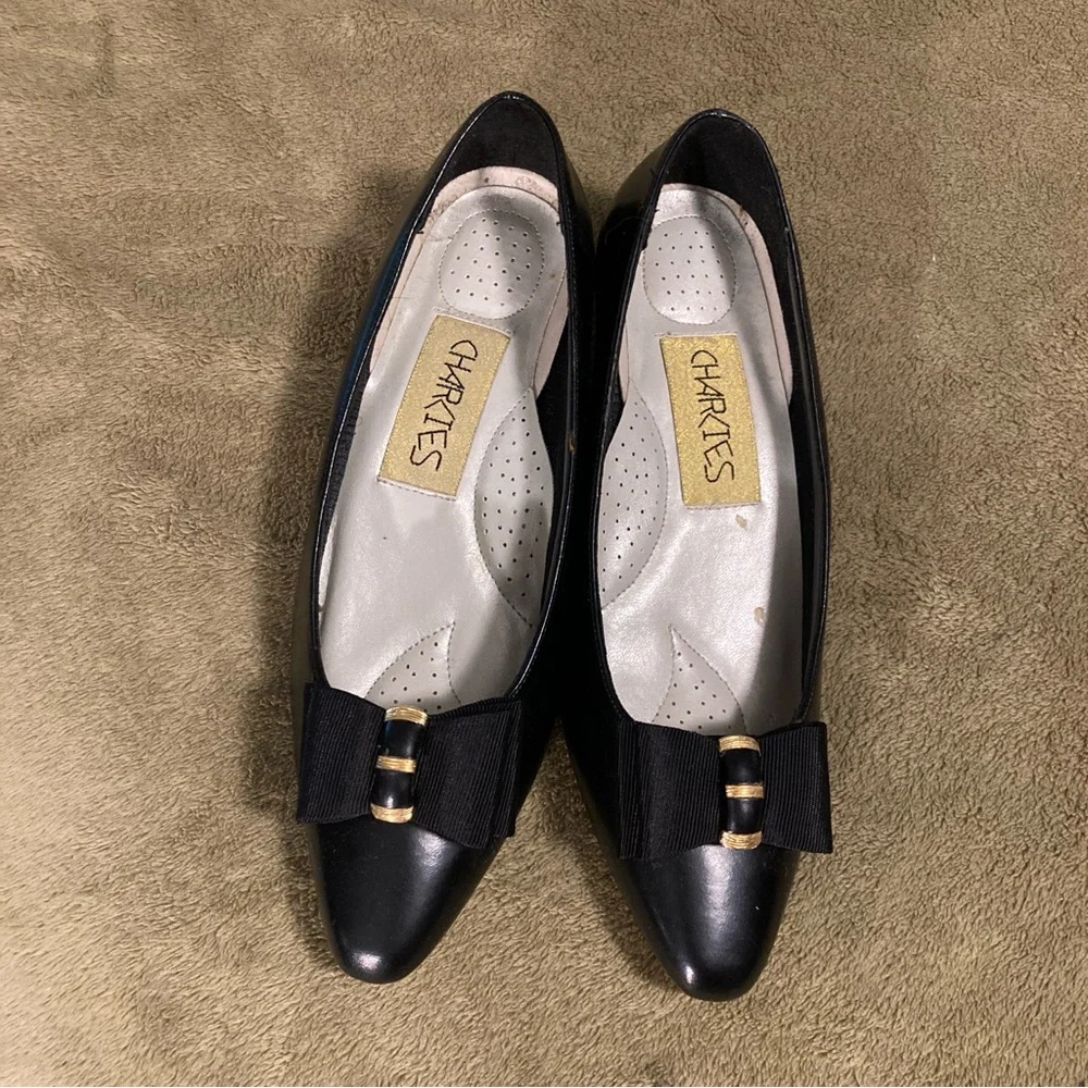 EUC Charlies Afton Vintage 80s Heels Black Size 7.5M